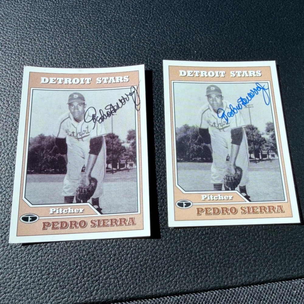 Pedro Sierra Signed Detroit Stars Negro Leagues Legend Baseball Card Autograph